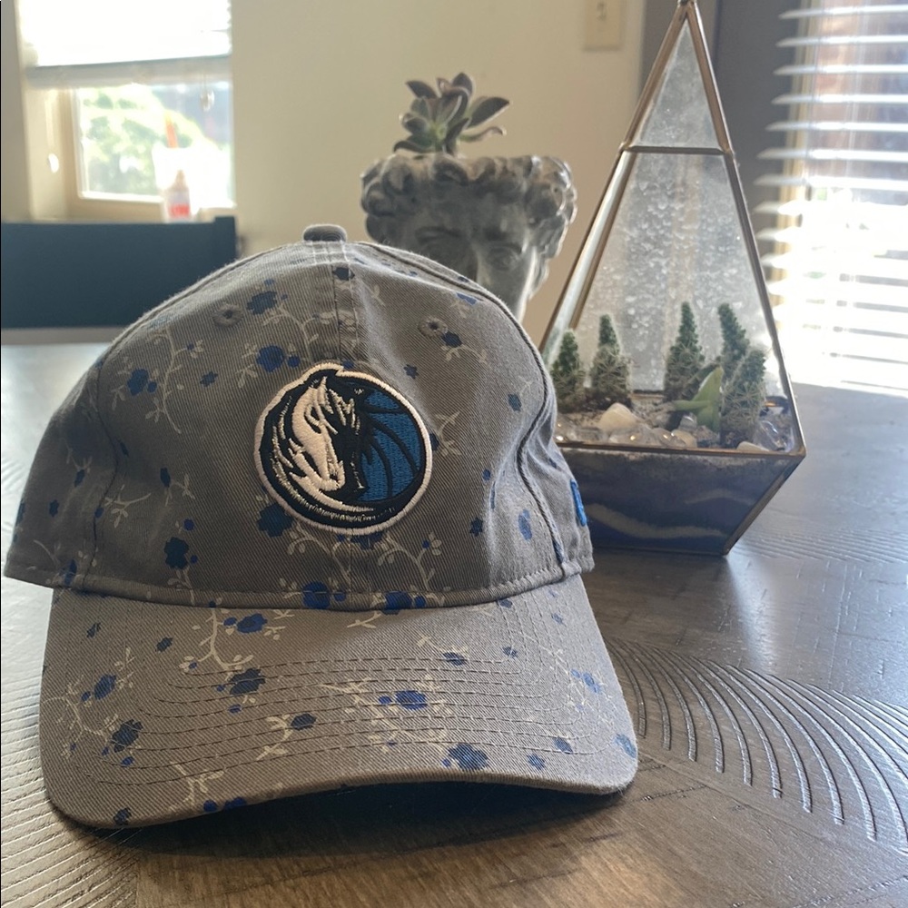 Gray and Blue floral Dallas Mavericks Cap